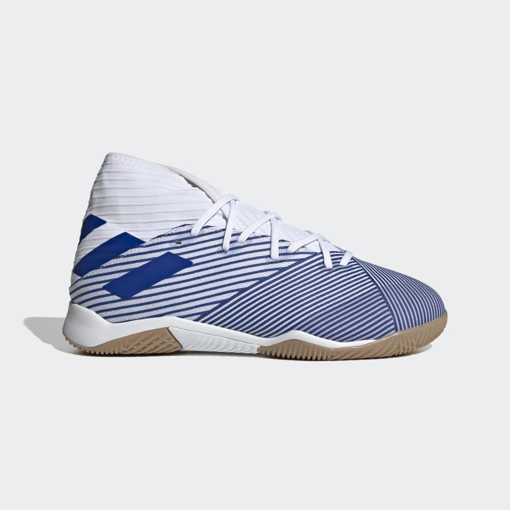 Adidasi Fotbal Adidas Nemeziz 19.3 Indoor Barbati Romania - Albi/Albastru Regal/Albastru Regal EG722